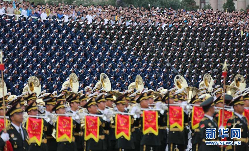 Beijing ensaia com sucesso parada comemorativa do 70o aniversário da vitória da China na Guerra Anti - Fascista