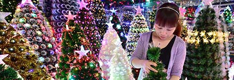 Exporta??o de árvores de natal brilha à boleia da desvaloriza??o do yuan 