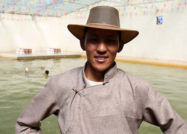 Rostos felizes no Tibete