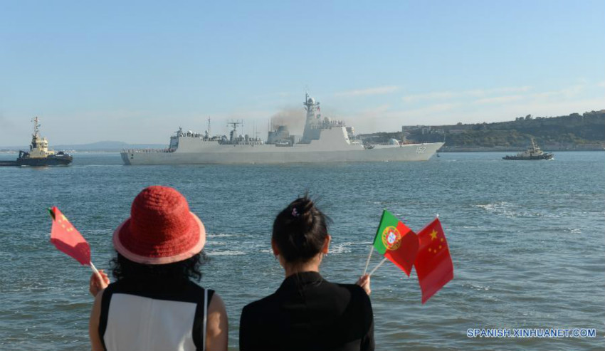 Frota de navios da marinha chinesa termina visita a Portugal