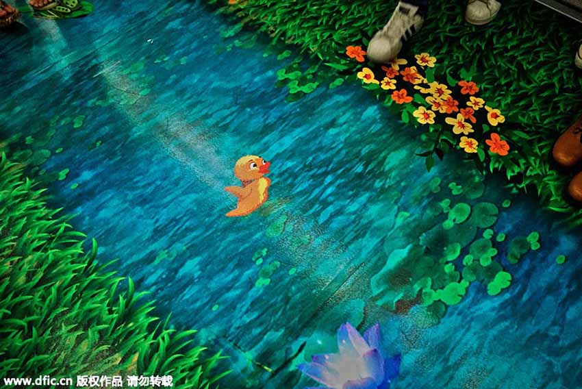 Grafites no metr? levam passageiros ao mundo subaquático