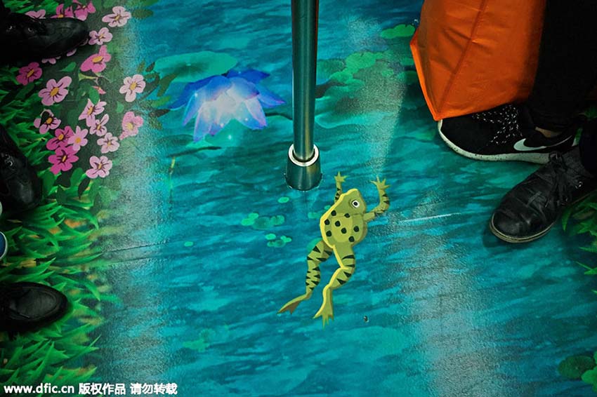 Grafites no metr? levam passageiros ao mundo subaquático