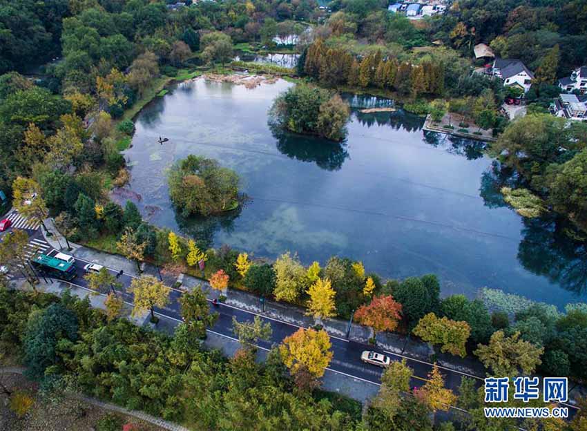 Paisagem de outono no Lago Oeste de Hangzhou