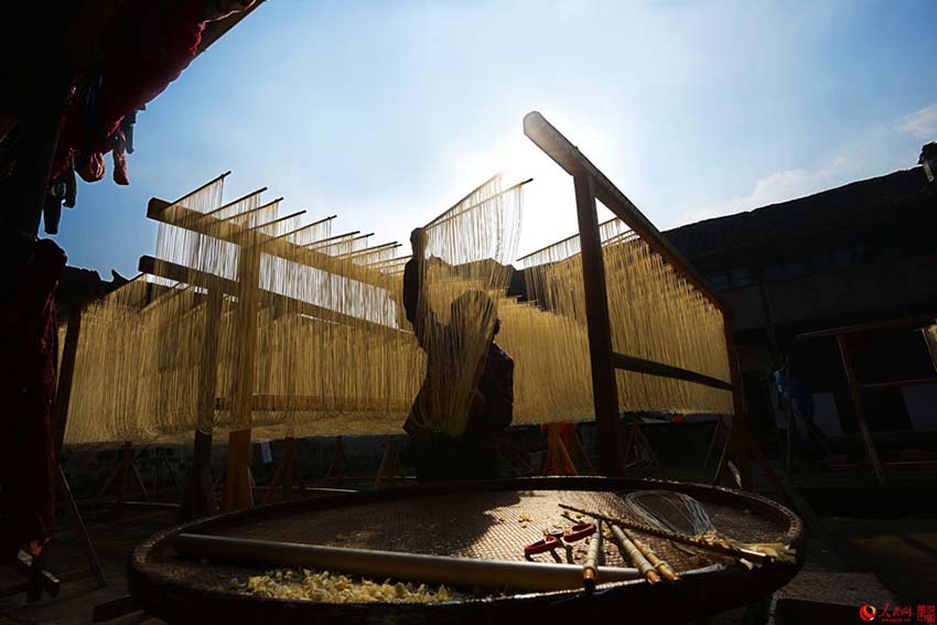 Antiga aldeia do macarr?o na Província de Zhejiang