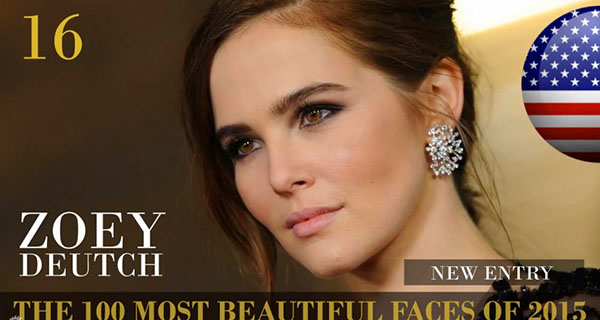Site publica lista dos 100 rostos mais bonitos de 2015