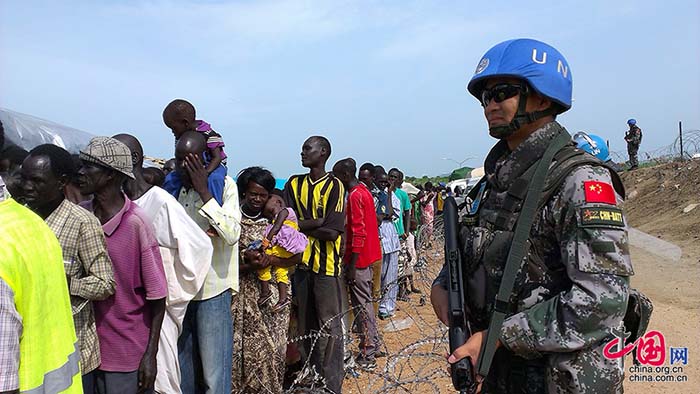 Fotos documentam dia-a-dia do primeiro batalh?o de infantaria chinês de manuten??o da paz no Sud?o do Sul
