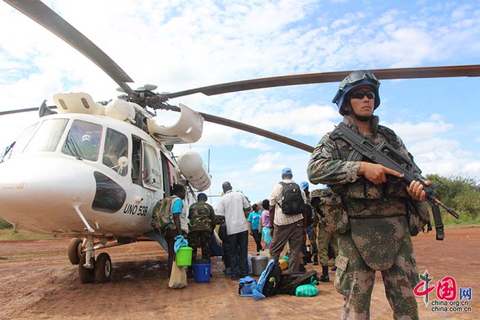 Fotos documentam dia-a-dia do primeiro batalh?o de infantaria chinês de manuten??o da paz no Sud?o do Sul