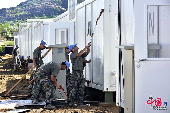 Fotos documentam dia-a-dia do primeiro batalh?o de infantaria chinês de manuten??o da paz no Sud?o do Sul