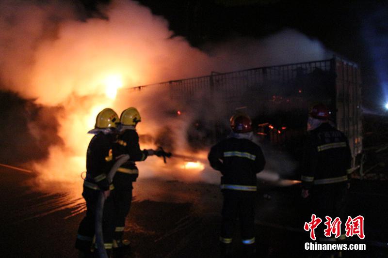 Incêndio num caminh?o provoca a morte de 300 ovelhas