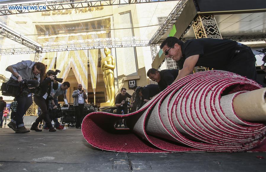 Teatro Dolby prepara a 88a Gala dos óscares em Los Angeles