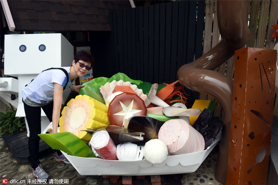 Parque de obras criativas feitas em papel abre em Taiwan