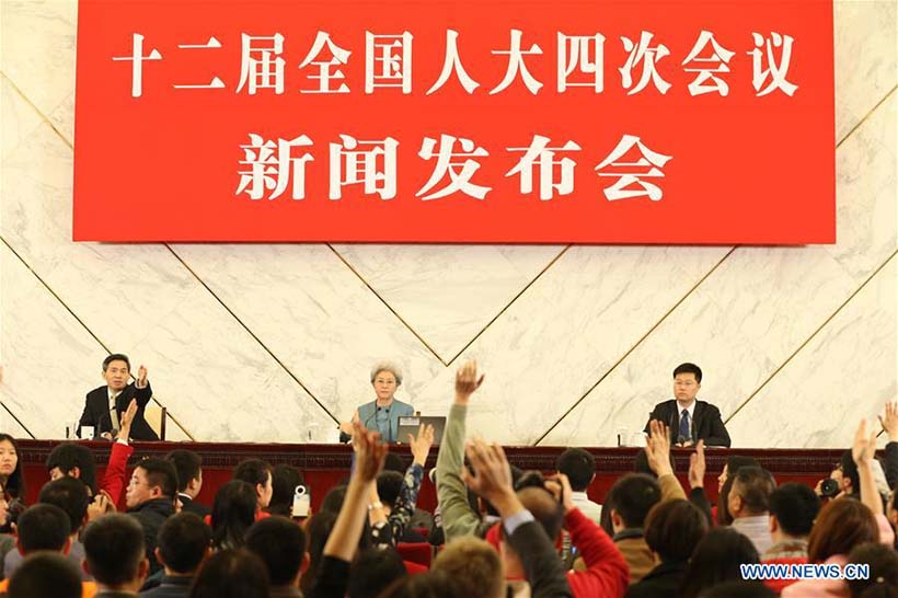 Realizada em Beijing coletiva de imprensa da 4a sess?o da 12a APN