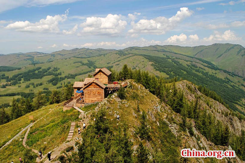Paisagem do Lago Kanas em Xinjiang