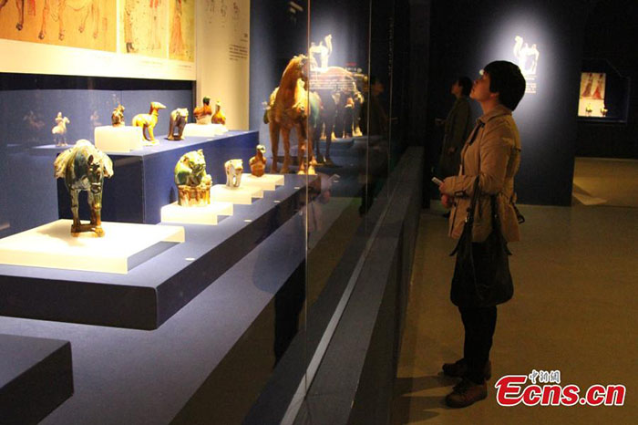 Ceramica rara da Dinastia Tang é exibida no noroeste da China