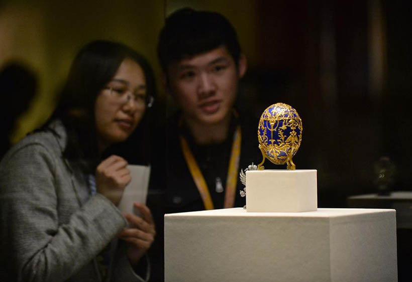 Tesouros de Fabergé s?o exibidos em Beijing