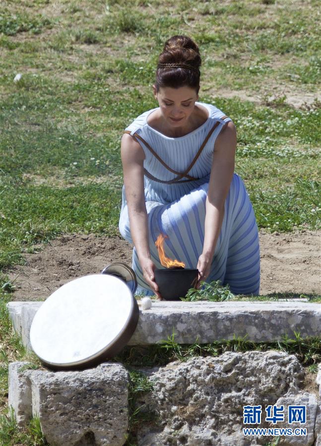 Realizado ensaio de cerim?nia do acender da chama olímpica