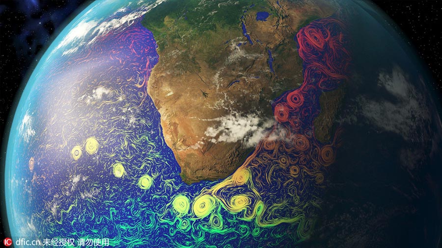 Imagens de satélite documentam mudan?a de temperatura das correntes oceanicas