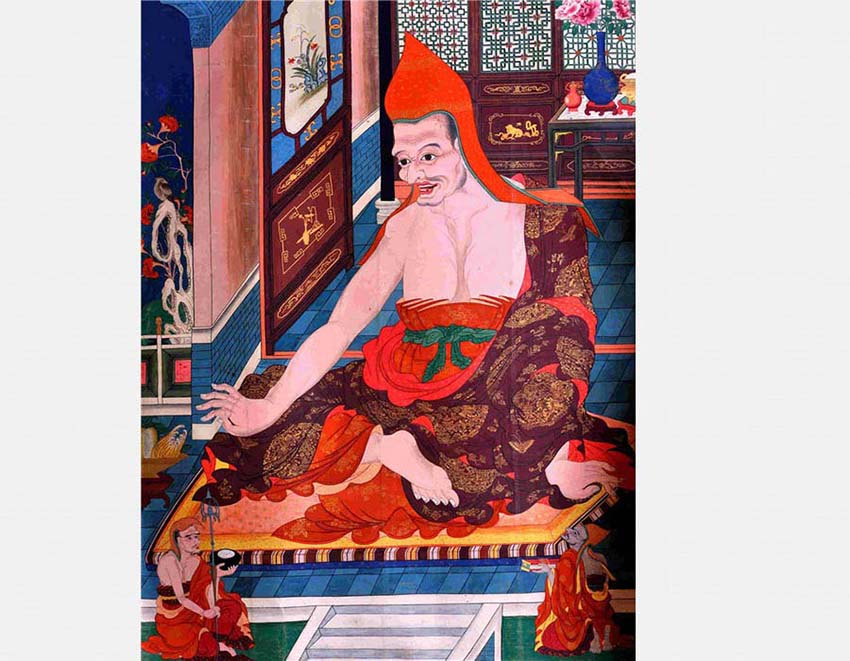 Pinturas tradicionais tibetanas s?o exibidas em Beijing