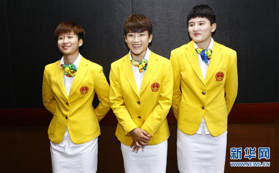 Uniformes da delega??o olímpica chinesa s?o apresentados em Suzhou