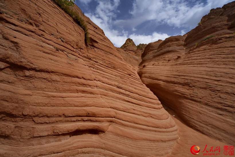 Paisagem única do distrito Jingbian no noroeste da China