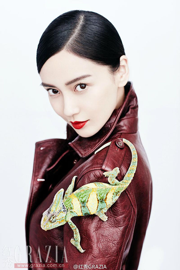 Atriz chinesa Yang Ying posa para revista 