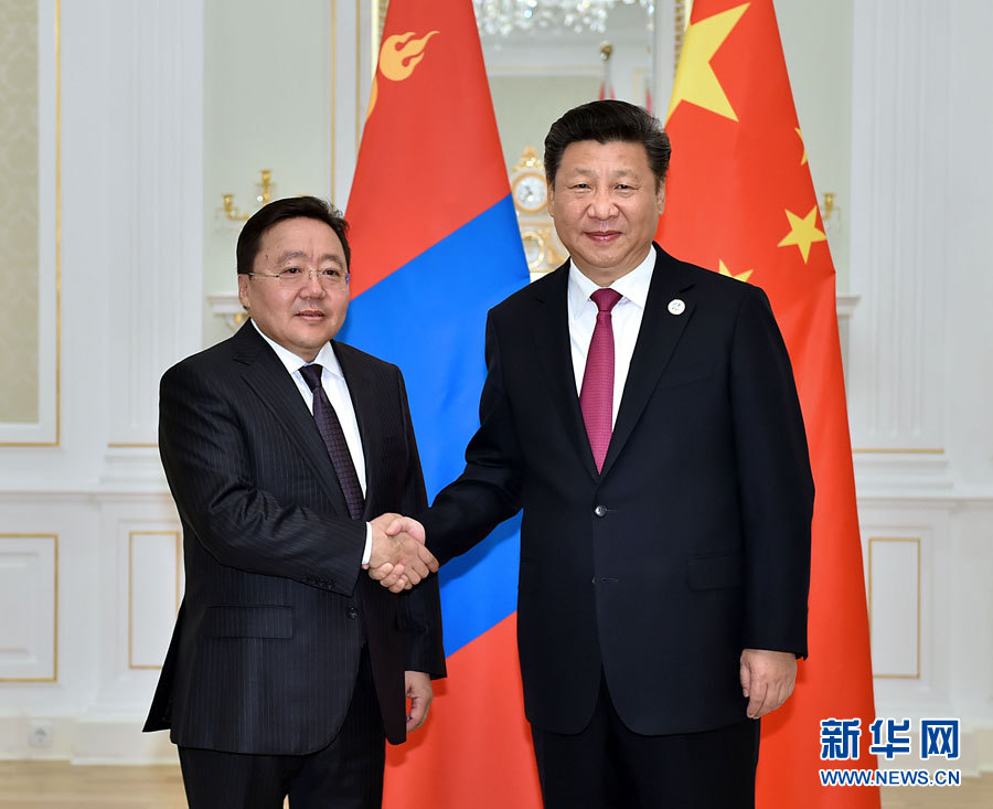 Xi Jinping reúne-se com presidente mongol para promover coopera??o bilateral