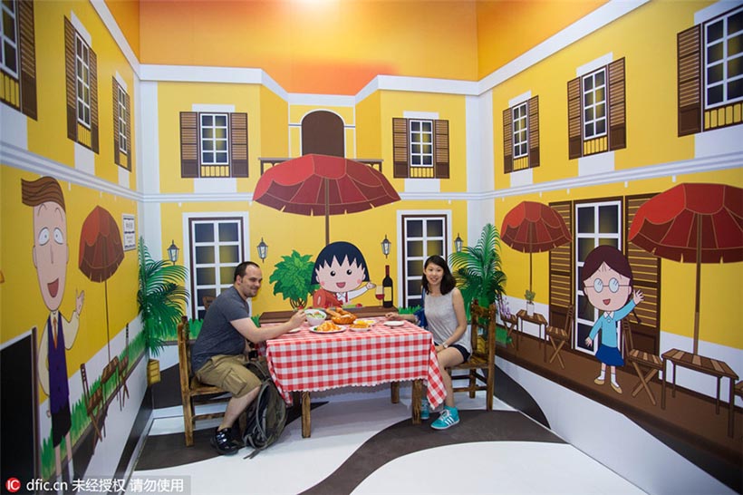 Exposi??o do 25o aniversário da “Chibi Maruko-chan” realizada em Macau