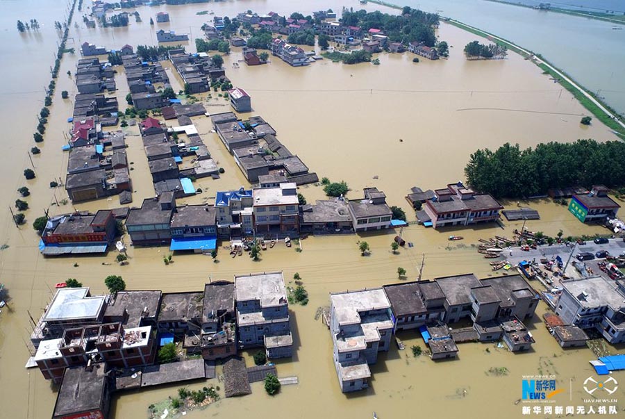 Tempestades deixam província de Anhui debaixo d’água 
