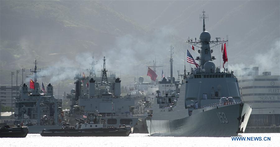 Frota chinesa sai de Pearl Harbor para a RIMPAC-2016