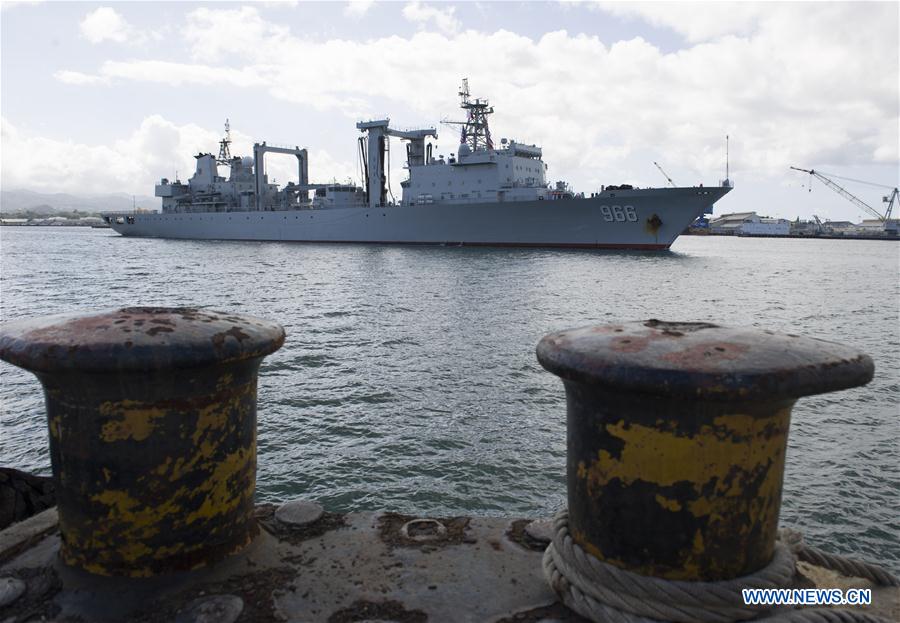 Frota chinesa sai de Pearl Harbor para a RIMPAC-2016