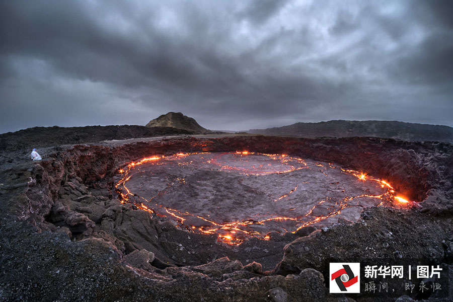 Vulc?o Erta Ale da Etiópia entra em erup??o