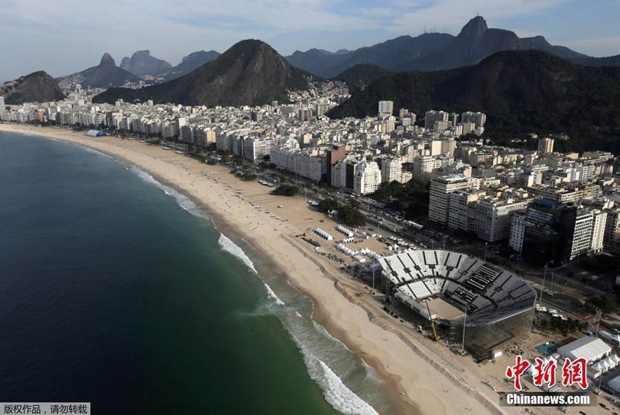 Panorama aérea das instala??es olímpicas do Rio2016