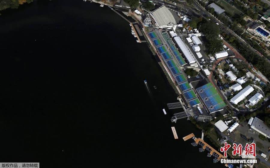 Panorama aérea das instala??es olímpicas do Rio2016