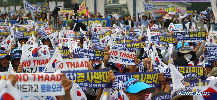 Mais de 2 mil sul-coreanos protestam contra implanta??o do THAAD