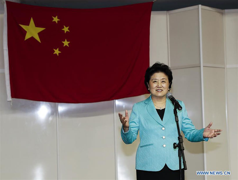 Vice-primeira-ministra chinesa visita atletas chineses do Rio 2016