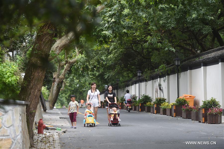Vida cotidiana na cidade chinesa de Hangzhou