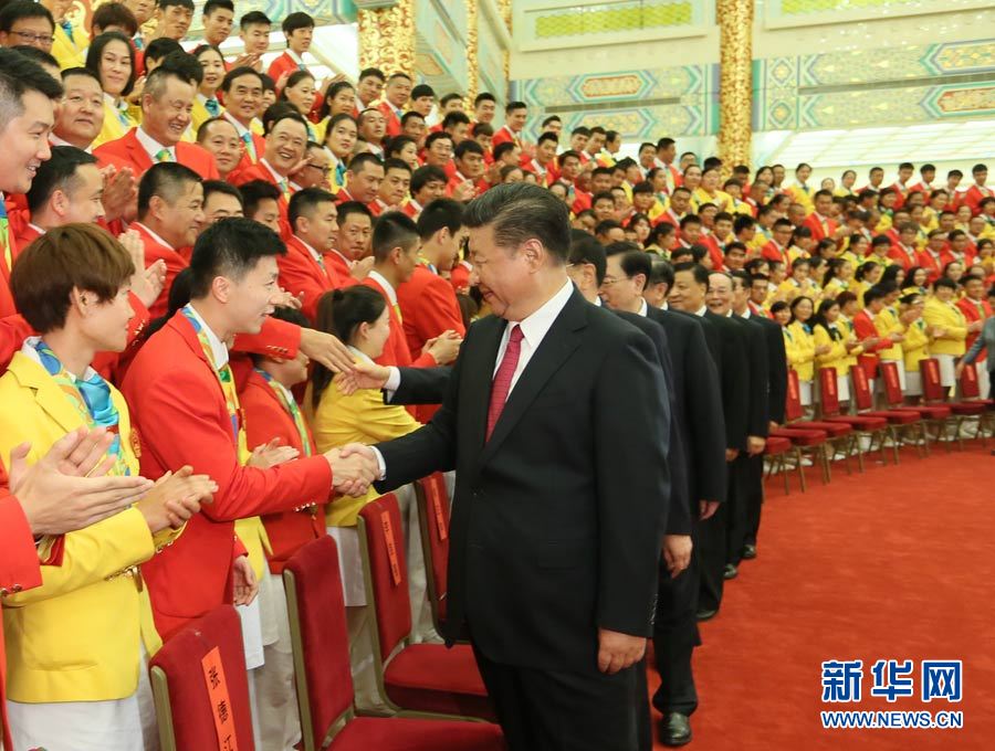 Xi Jinping recebe delega??o nacional das Olimpíadas do Rio de Janeiro