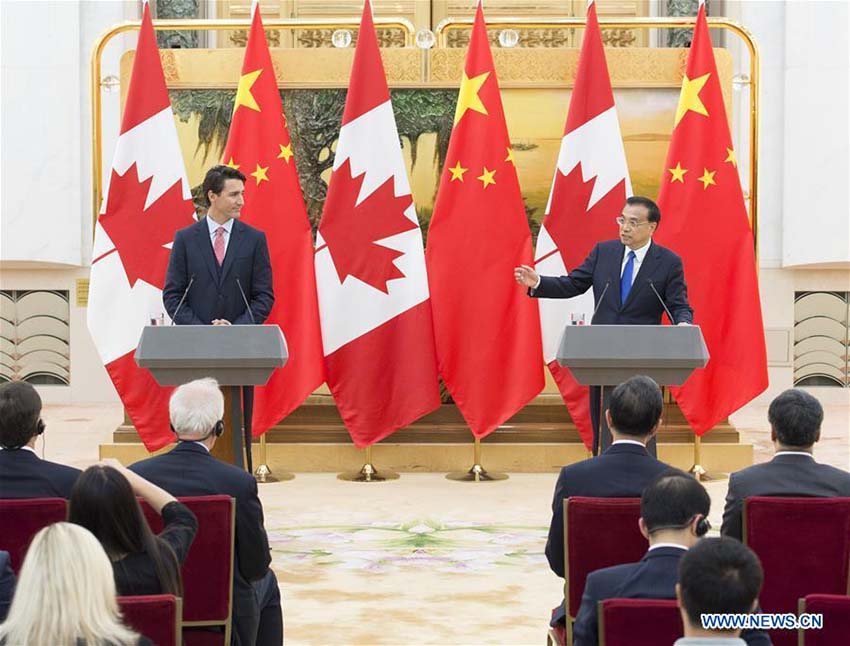 Primeiro-ministro chinês destaca oportunidades para futuro das rela??es sino-canadenses