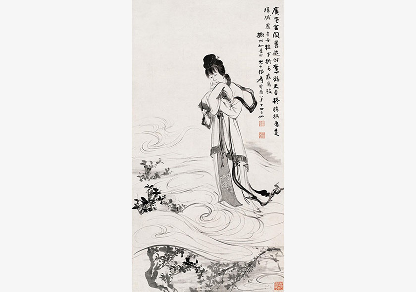 Deusa da lua chinesa nos olhos dos pintores