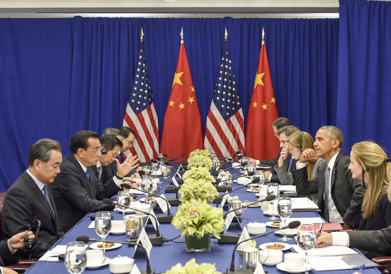 Primeiro-ministro chinês se reúne com presidente dos EUA em Nova York