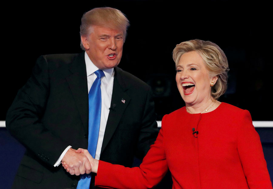 Política externa, economia e tens?es raciais: A colis?o entre Trump e Clinton no primeiro debate presidencial