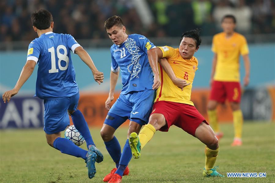 China sofre derrota perante Uzbequist?o e complica apuramento para a Copa do Mundo