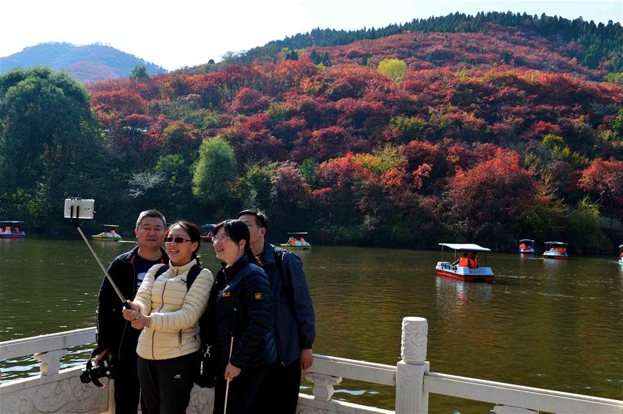 Cenário do outono em Jinan da China
