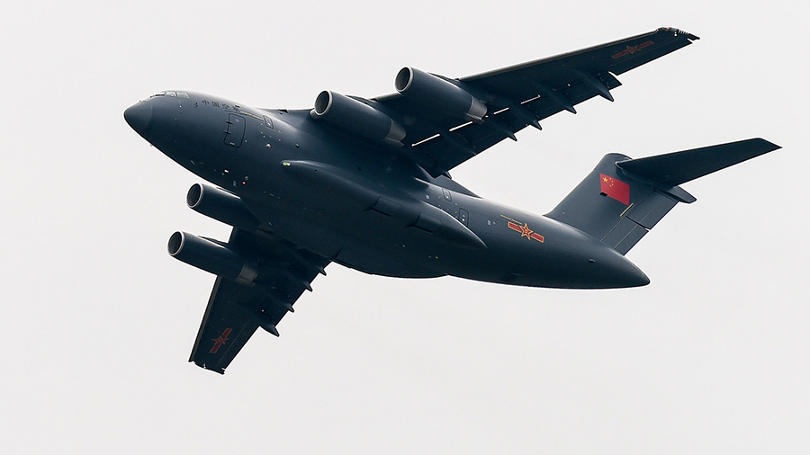 Avi?o de transporte Y-20 exibido em Zhuhai