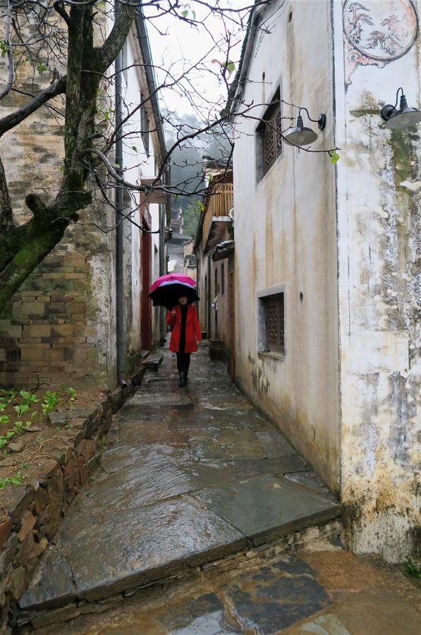 Arquitetura do estilo de Hui em Wuyuan da província de Jiangxi