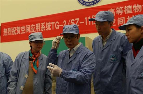 Amostras de matérias e plantas s?o recuperadas de experimentos espaciais