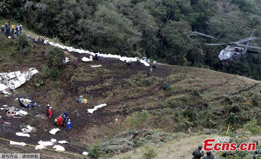Acidente de avi?o com time da Chapecoense deixa 71 mortos na Col?mbia