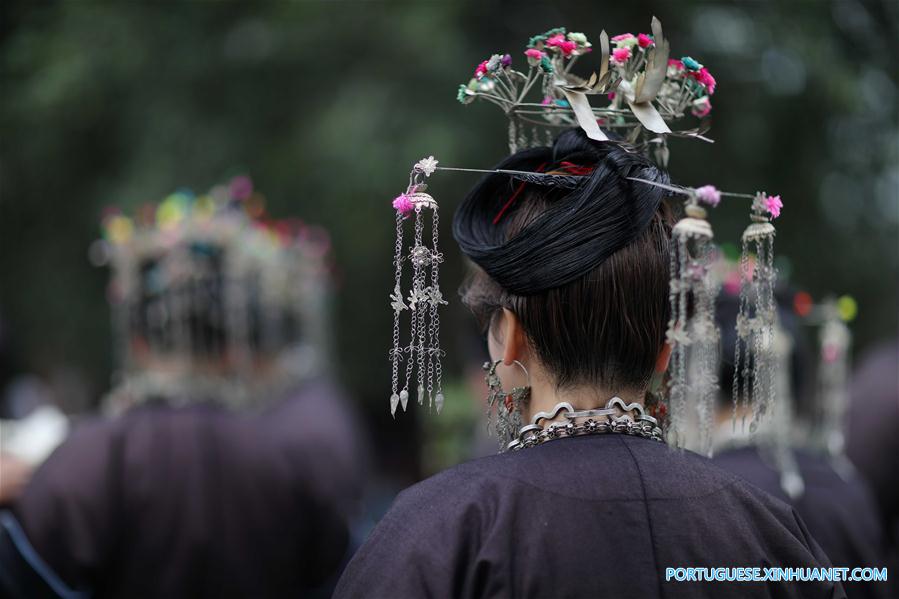 Festival de Sama é celebrado em Guizhou no sudoeste da China