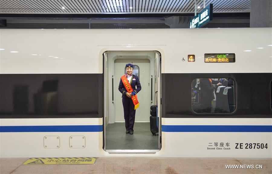 Se??o de Guiyang a Kunming da ferrovia Shanghai-Kunming estará em pleno funcionamento