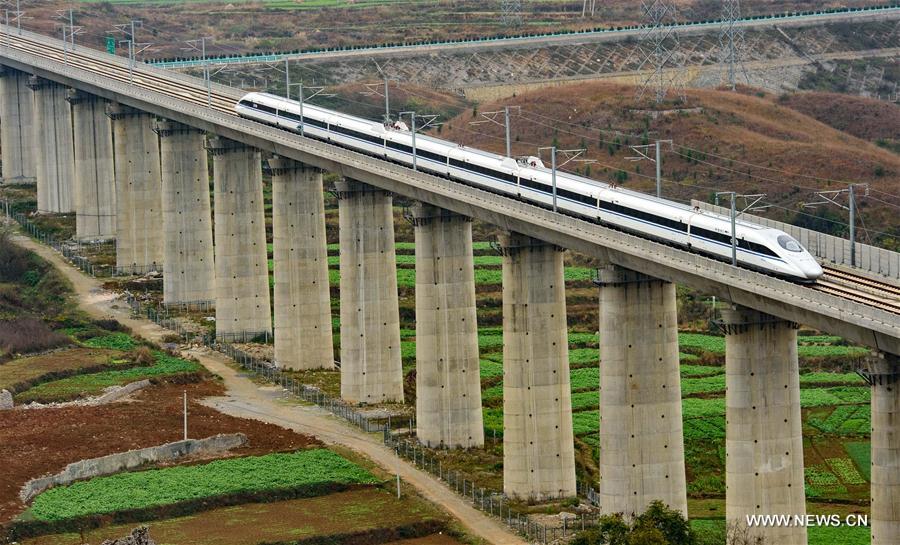 Inaugurada principal ferrovia de alta velocidade leste-oeste na China